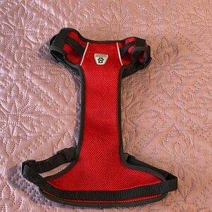 Red Dog Harness with Paw Logo